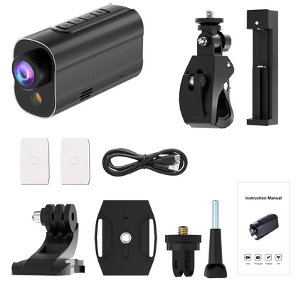 5K Action Camera with LED Light 64GB Included Black-0