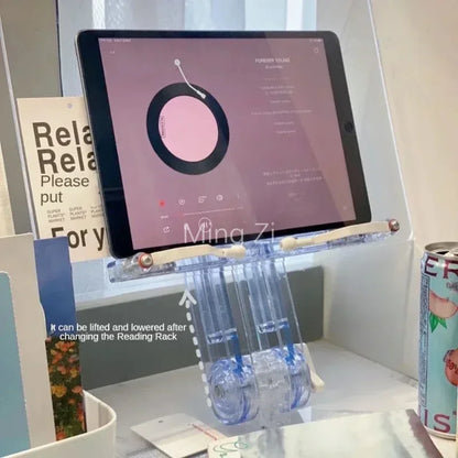 Luxury Lifted Acrylic Laptop Stand: 180° Rotatable, Ergonomic Design-2