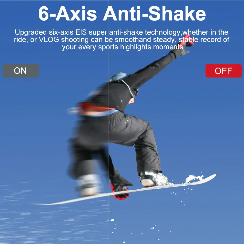 5K Action Camera with Touchscreen Waterproof Black-4