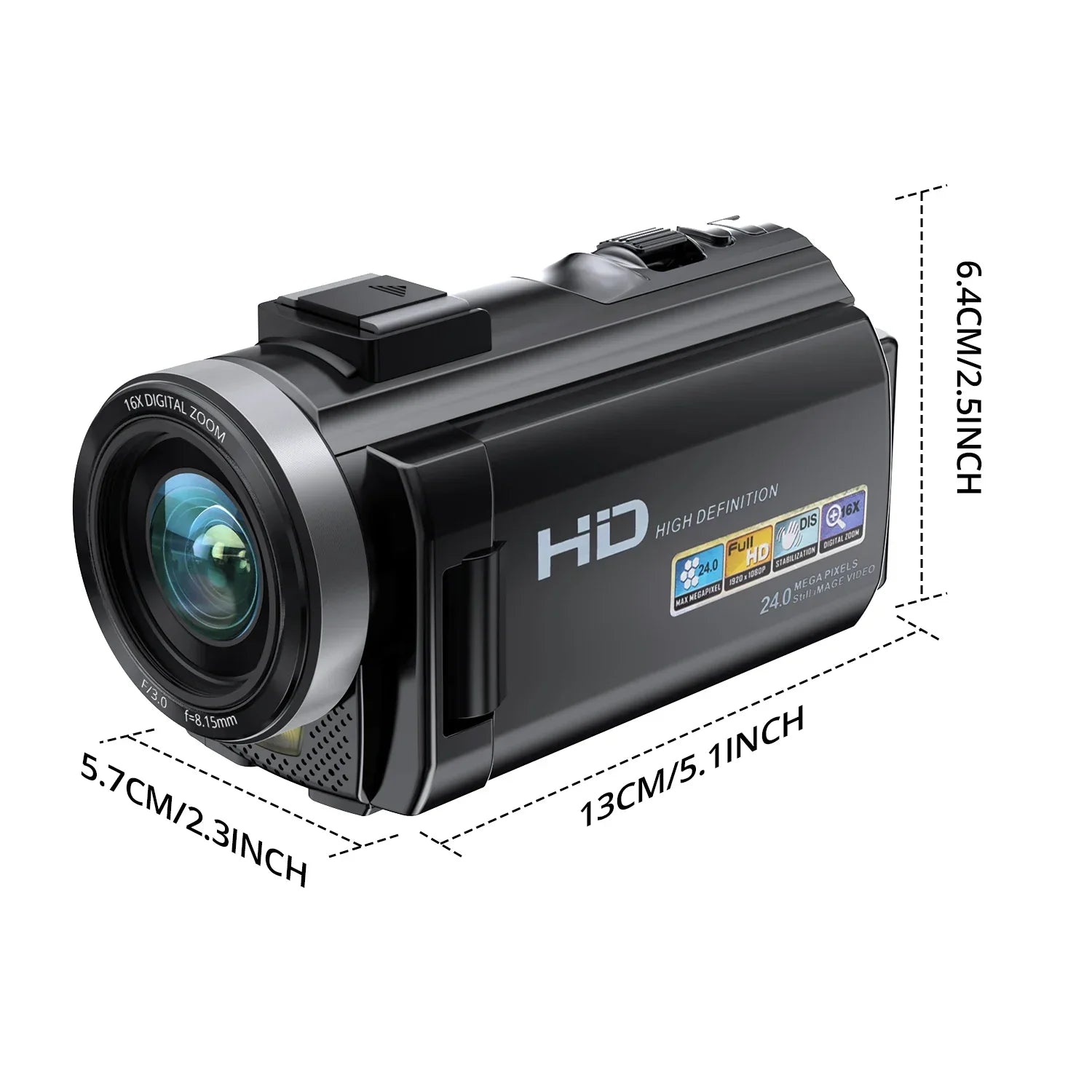 Digital HD Camera with Rotating Screen with 32G Card Black-3