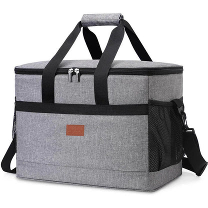 32L Large Soft Cooler Bag with Hard Liner Grey-0