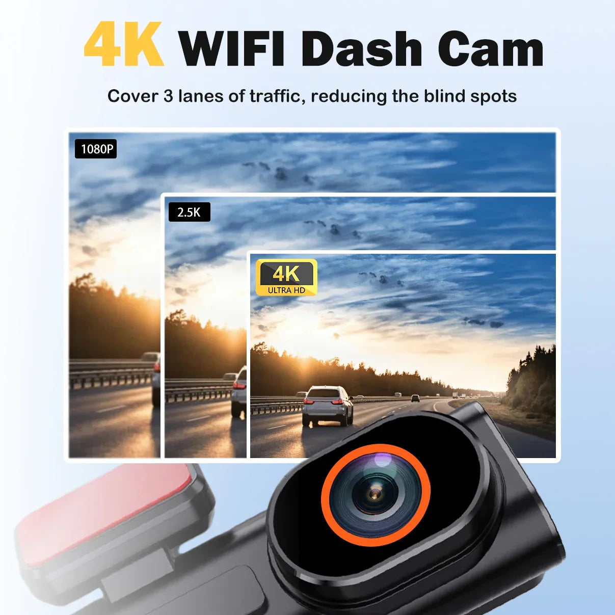 4K Dual Lens Dash Cam with Night Vision-2
