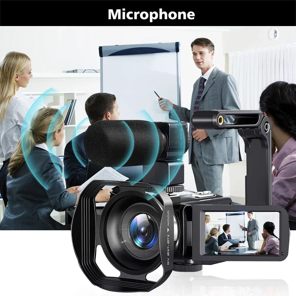 8K Digital Video Camera 64GB Card Included Black-2