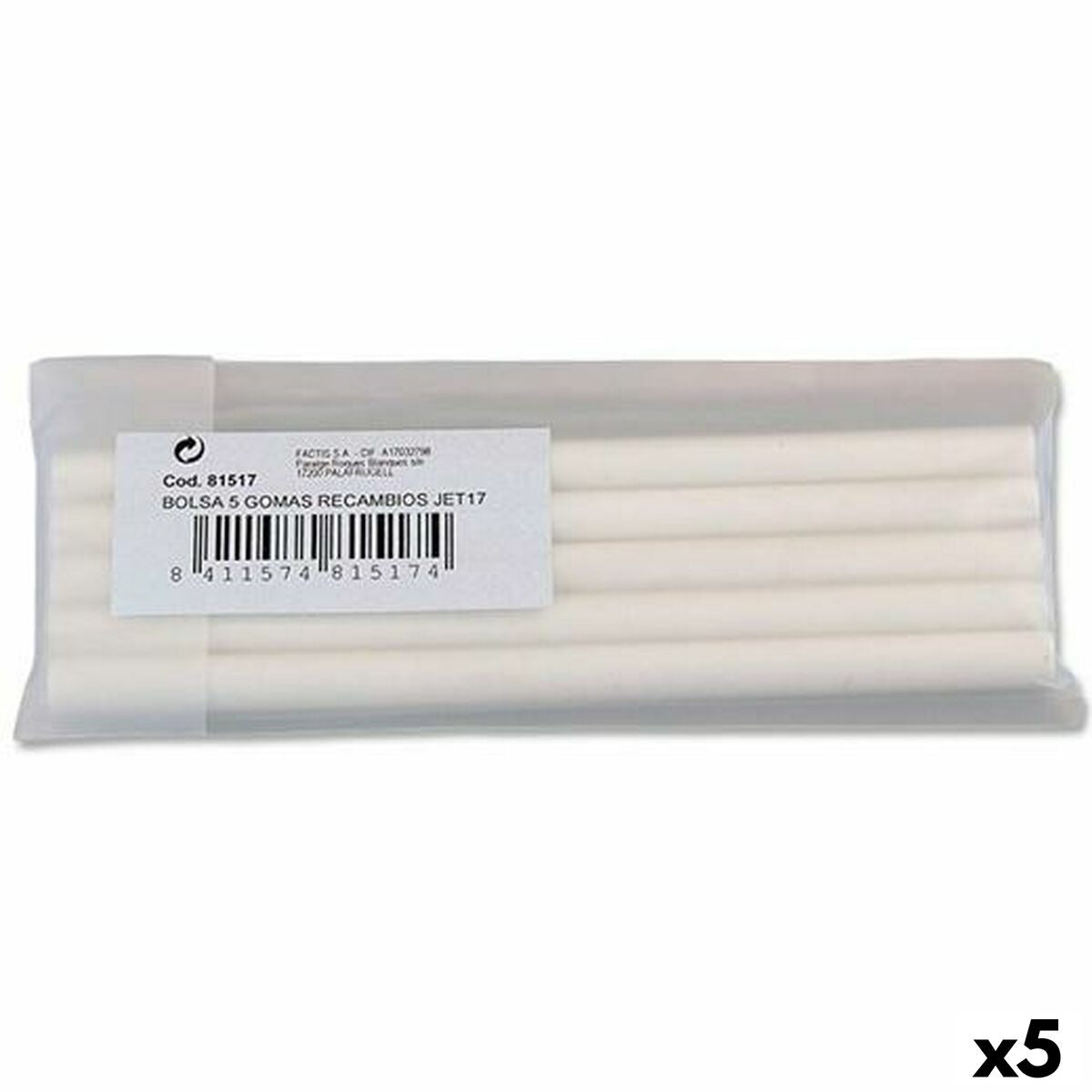 Eraser Milan Replacement White Ø 7 mm (5 Units)-0