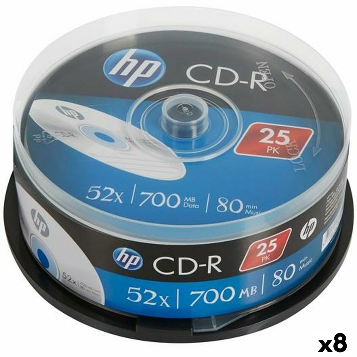 CD-R HP 700 MB 52x (8 Units)-0