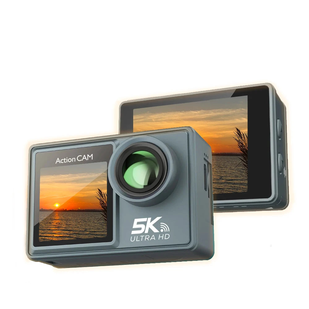 5K Ultra HD Action Camera with Electronic Stabilization Grey-0