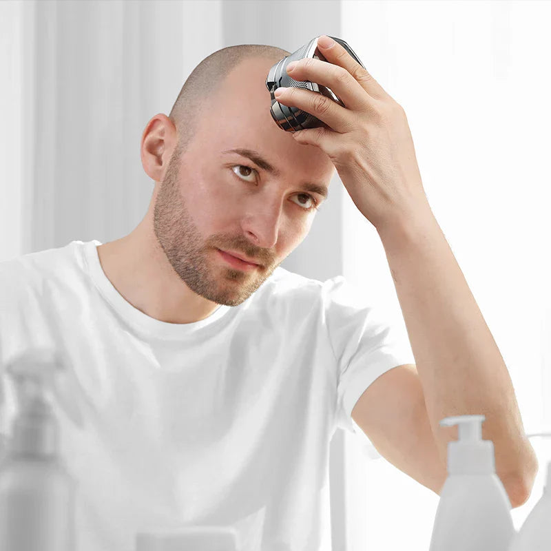 6D Electric Head And Face Shaver Rechargeable Cordless for Men Blue-3