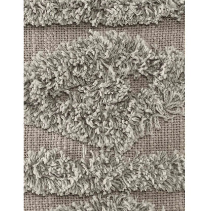 Grey Cushion Cover with Tassels | 40x40cm | Tufted Cotton | Boho Style-1