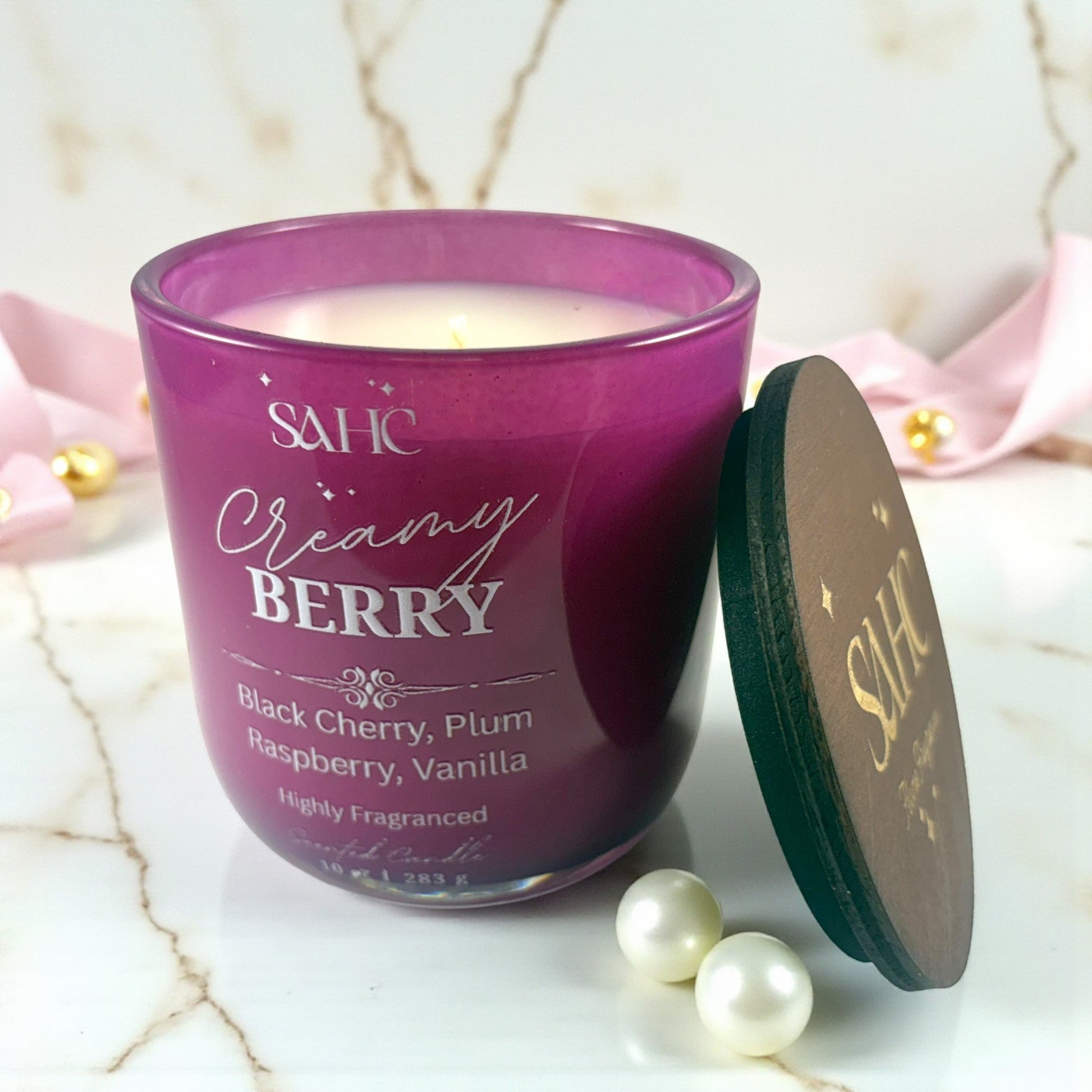 Creamy Berry Scented Candle-4