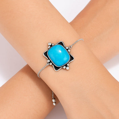Adjustablue Slider - Rare Turquoise Nevada Aztec Mt Bracelet B-1022 SDB4527-0