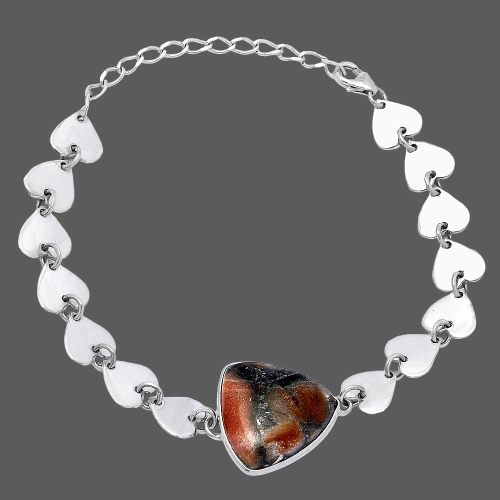 Heart - Natural Tabu Jasper Bracelet B-1044 SDB4713-1