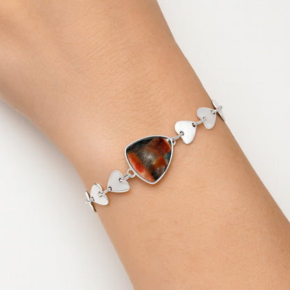 Heart - Natural Tabu Jasper Bracelet B-1044 SDB4713-0