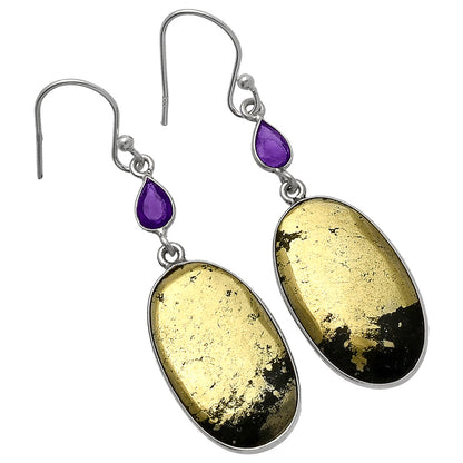 Apache Gold Healer's Gold & Amethyst Earrings E-1002 SDE82649-1