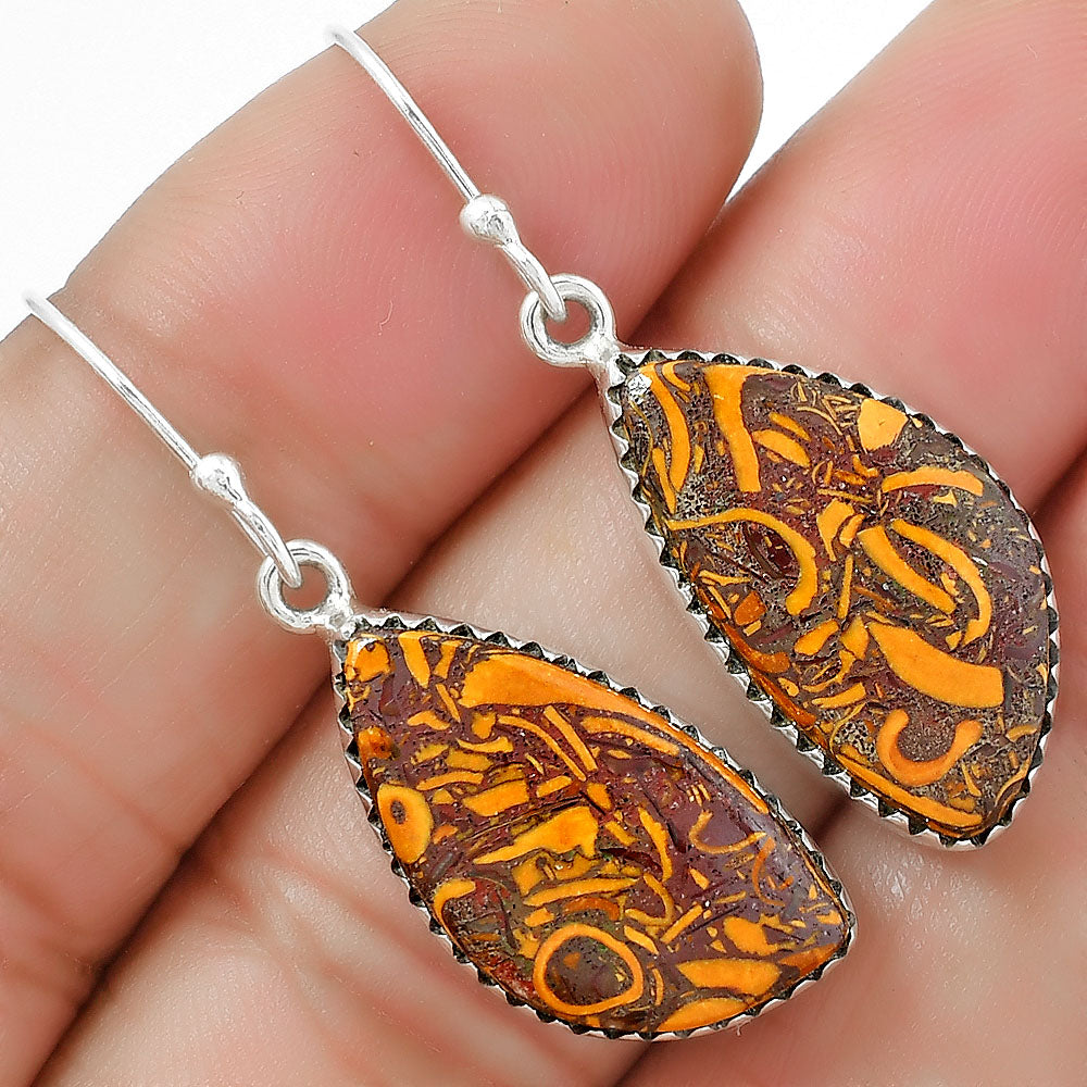 Coquina Fossil Jasper - India Earrings E-1113 SDE87468-0