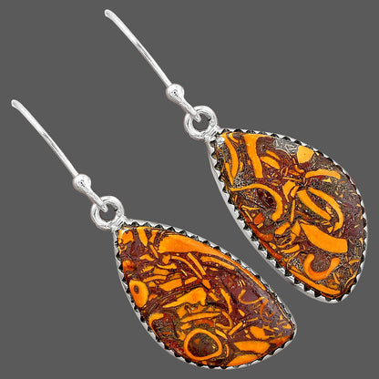 Coquina Fossil Jasper - India Earrings E-1113 SDE87468-2