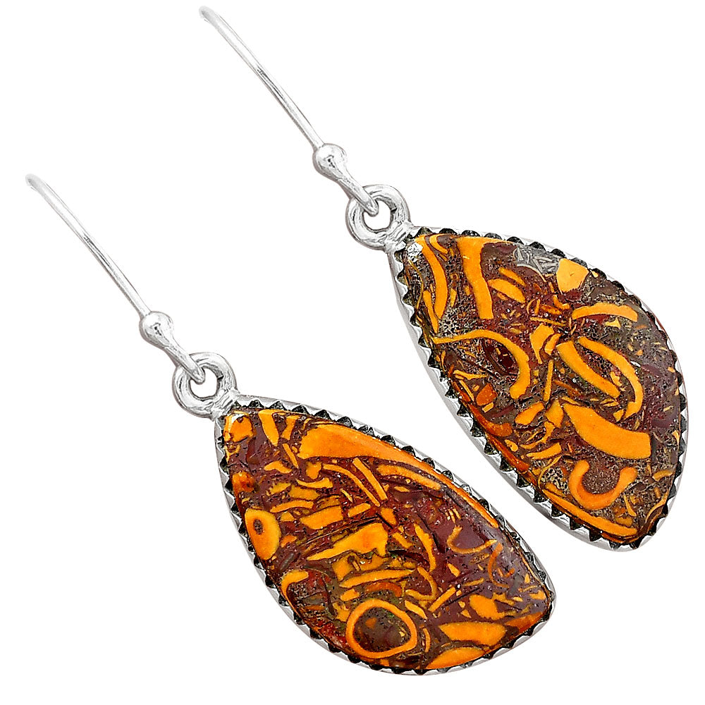 Coquina Fossil Jasper - India Earrings E-1113 SDE87468-1