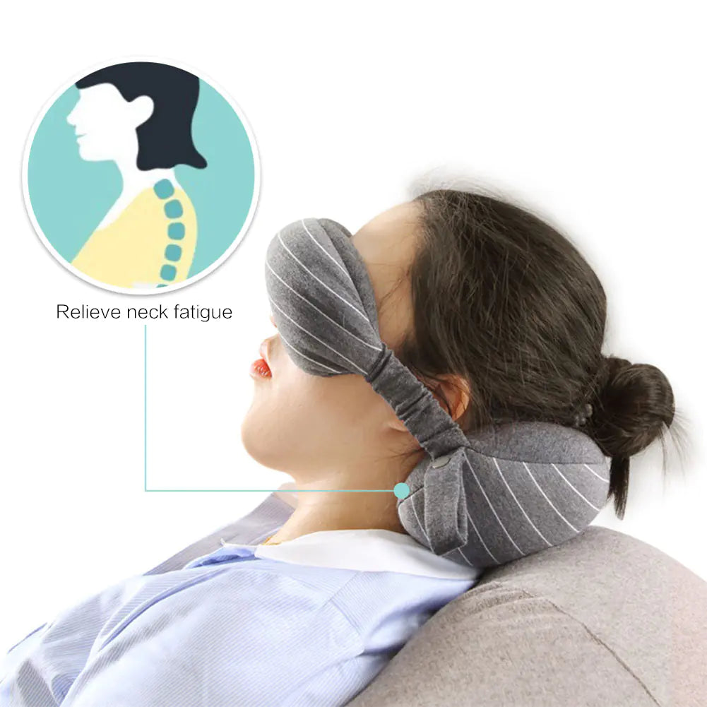 Hooded U-Shaped Neck Pillow for Comfort
