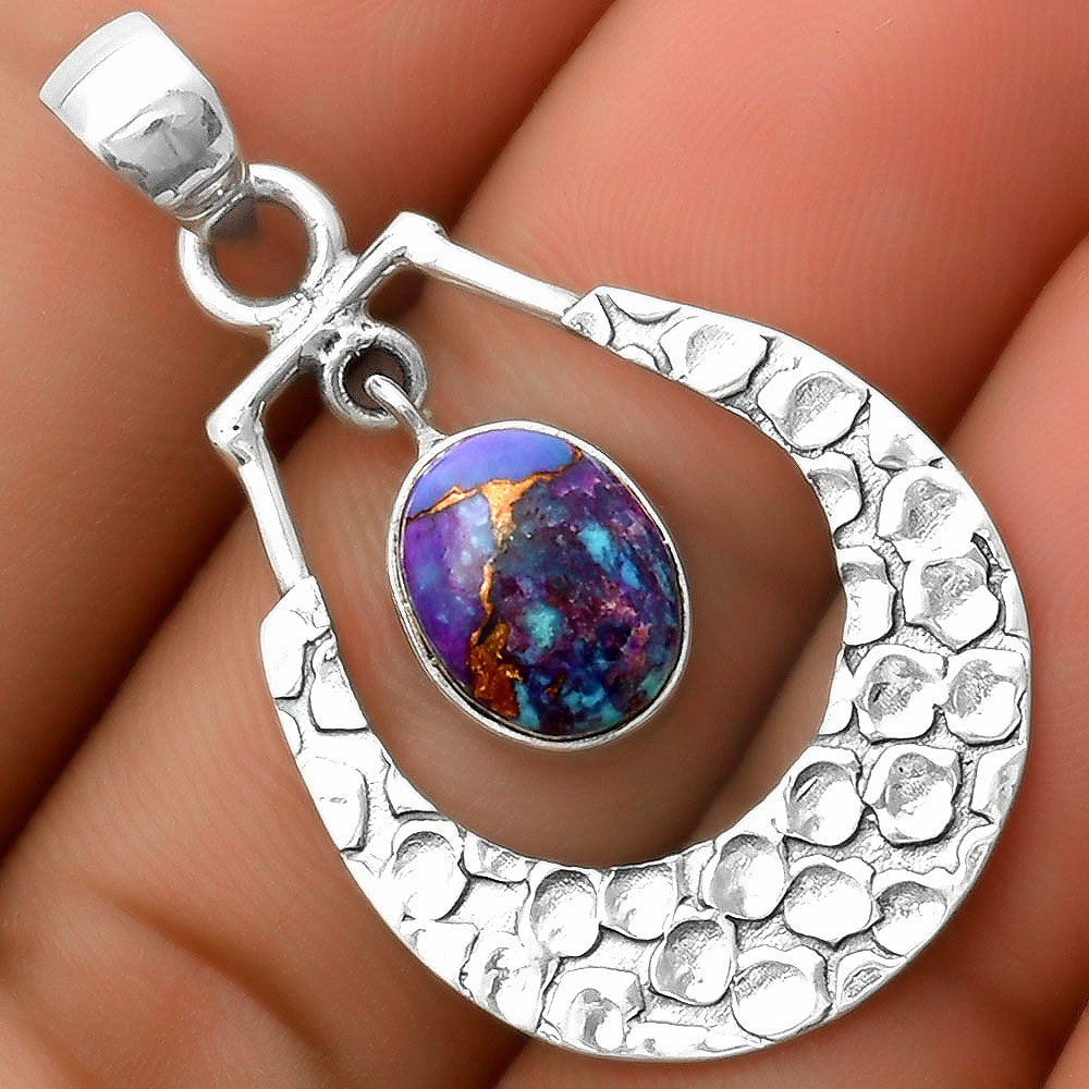 Copper Purple Turquoise - Arizona Pendant P-1343 SDP113431-0