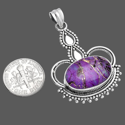 Copper Purple Turquoise - Arizona Pendant P-1579 SDP145032-2