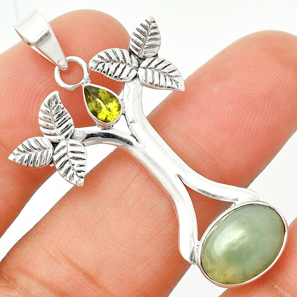 Chrysoprase - Australia & Peridot Pendant P-1420 SDP150255-0