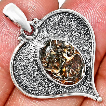 Heart - Natural Turtella Jasper - USA Pendant P-1503 SDP151275-0