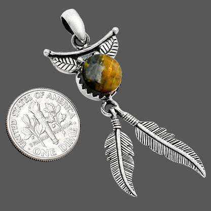 Feather - Natural Nellite Pendant P-1284 SDP152904-2