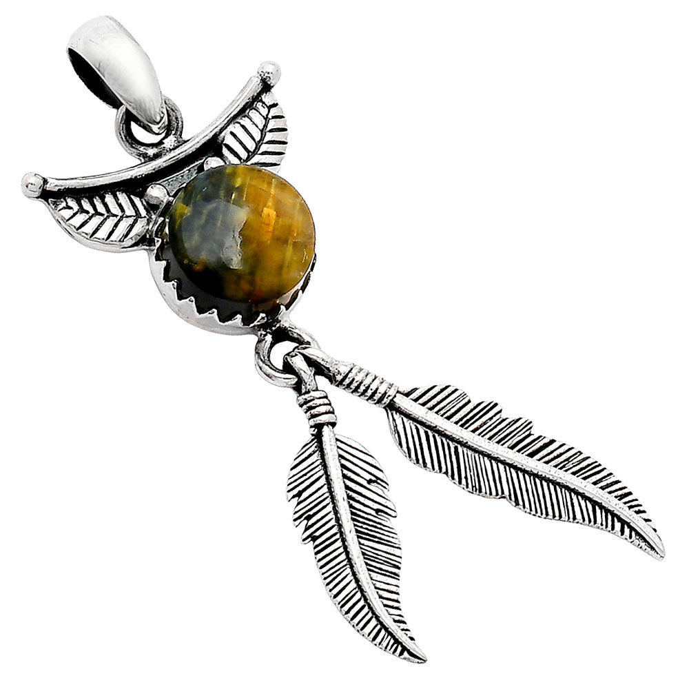 Feather - Natural Nellite Pendant P-1284 SDP152904-1