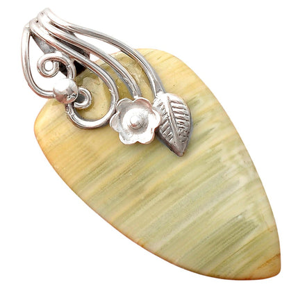 Floral - Natural Saturn Chalcedony Pendant P-1581 SDP155506-1