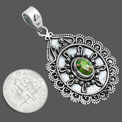 Copper Green Turquoise - Arizona Pendant P-1214 SDP157610-2