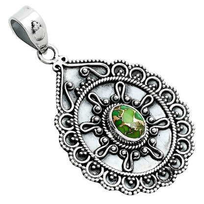 Copper Green Turquoise - Arizona Pendant P-1214 SDP157610-1