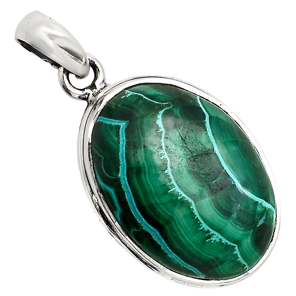 Azurite In Malachite Pendant P-1124 SDP158510-0