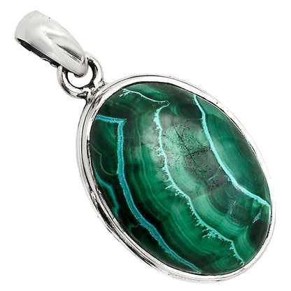 Azurite In Malachite Pendant P-1124 SDP158510-0