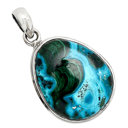 Azurite In Malachite Pendant P-1124 SDP158515-0