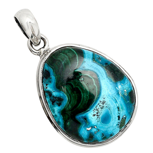 Azurite In Malachite Pendant P-1124 SDP158515-0