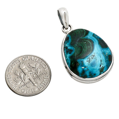 Azurite In Malachite Pendant P-1124 SDP158515-1