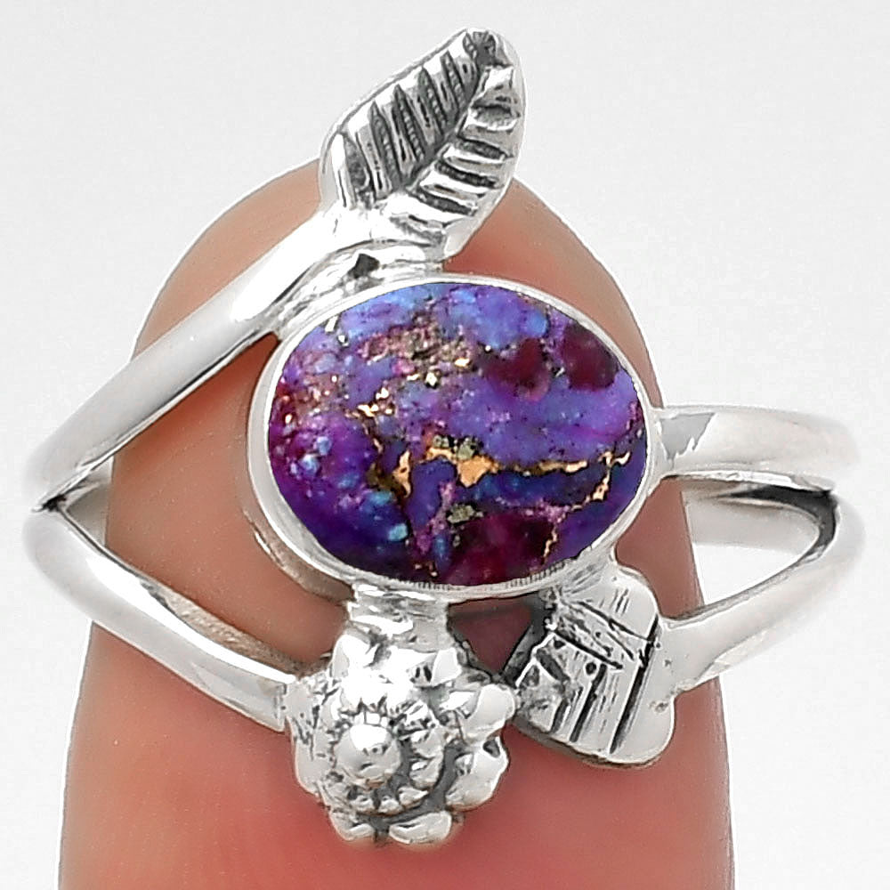 Copper Purple Turquoise - Arizona Ring size-9 R-1251 SDR157754-0