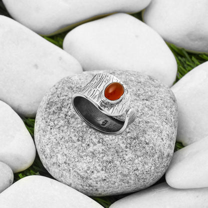 Adjustable - Natural Carnelian Ring size-8 R-1319 SDR169956-1