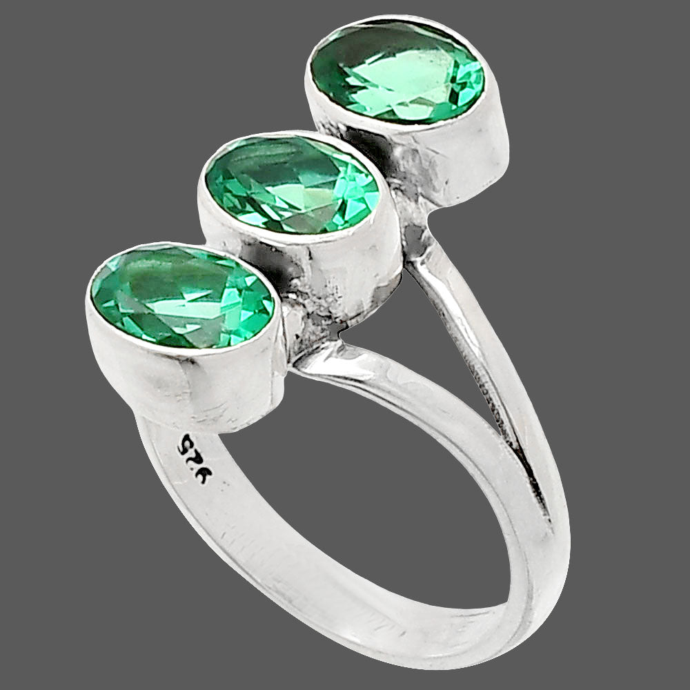 Lab Created Green Tourmaline Ring size-6 R-1263 SDR232948-2