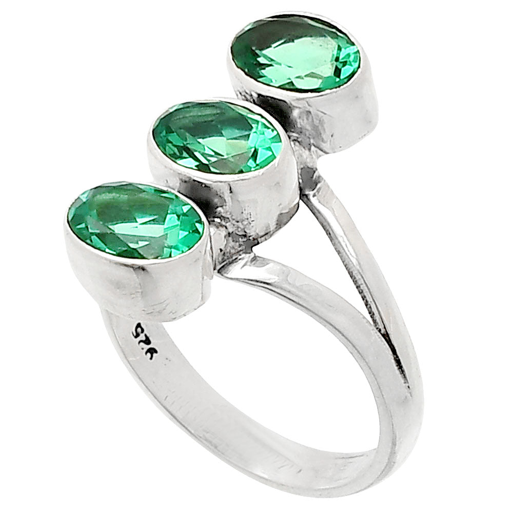 Lab Created Green Tourmaline Ring size-6 R-1263 SDR232948-1