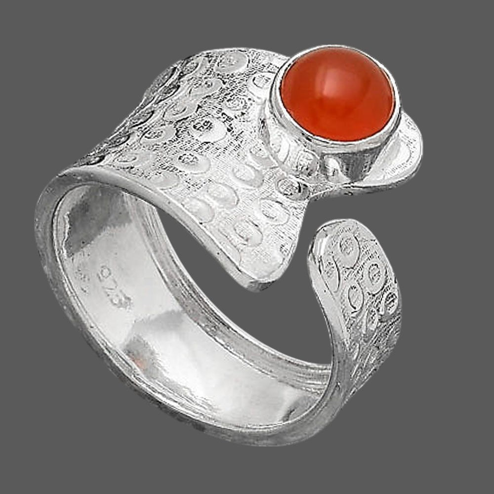 Adjustable - Natural Carnelian Ring size-8 R-1381 SDR246892-2
