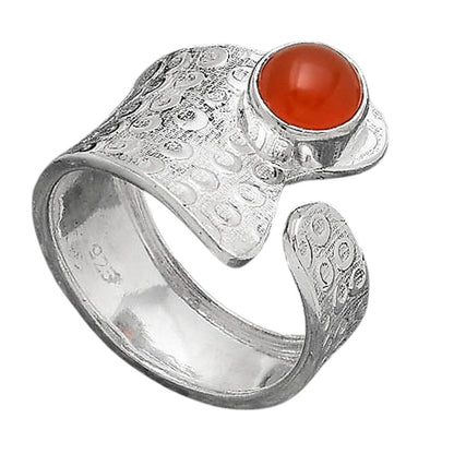 Adjustable - Natural Carnelian Ring size-8 R-1381 SDR246892-1