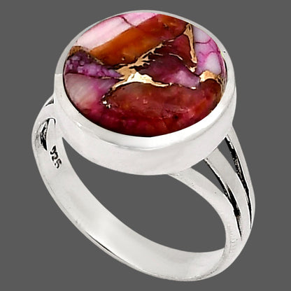 Kingman Orange Dahlia Turquoise Ring size-10 R-1006 SDR250137-1