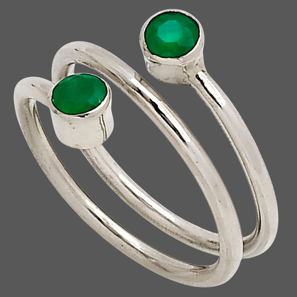 Green Onyx Ring size-8.5 R-1185 SDR250813-1