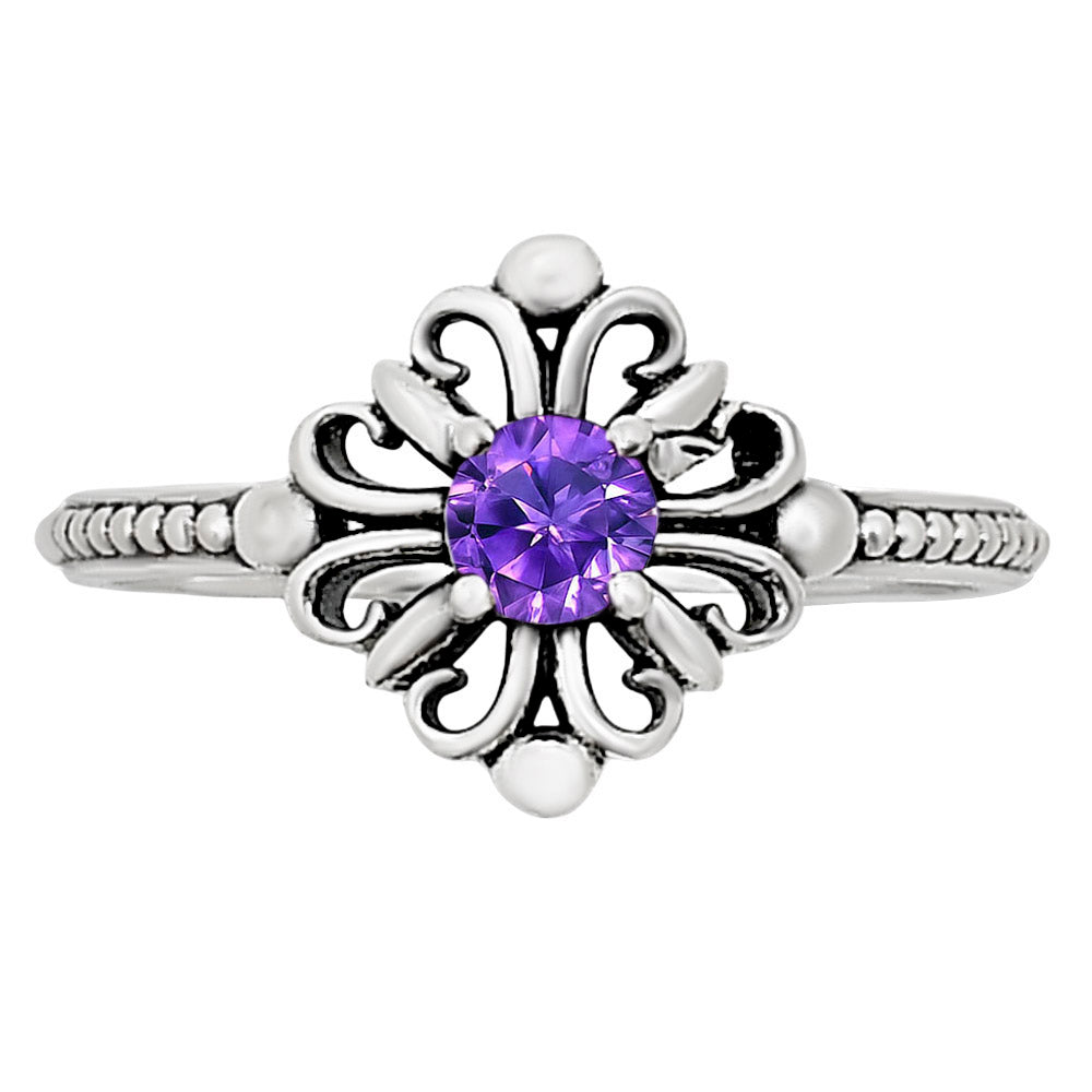 African Amethyst Ring size-6.5 R-1721 SDR252109-0