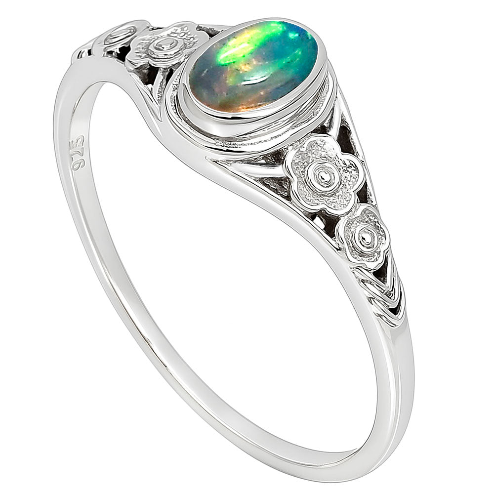 Ethiopian Opal Ring size-6 R-1292 SDR253274-1