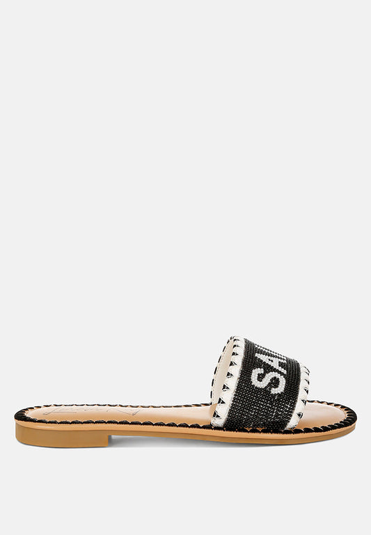 Getaway Beaded Saint Tropez Flat Slip Ons-0