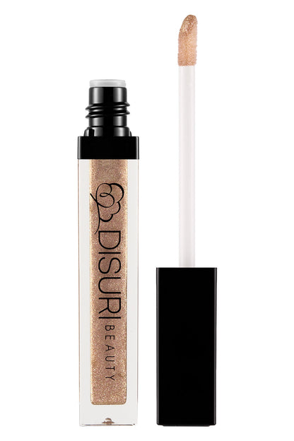 DISURI Beauty Shimmer Lip Gloss - Pink Gold-3