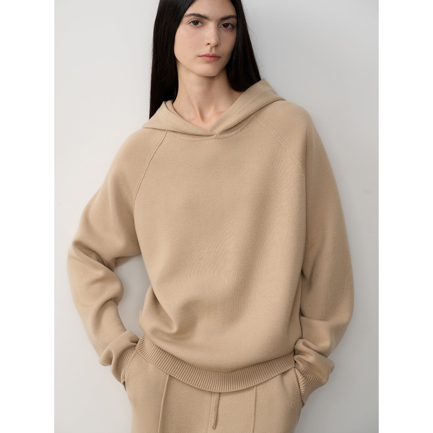 Fireladyfur Women's Wool Knit Hooded Set"Urban One"-5