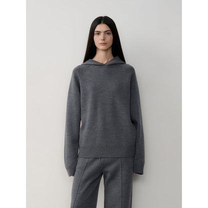 Fireladyfur Women's Wool Knit Hooded Set"Urban One"-9