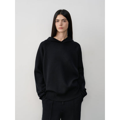 Fireladyfur Women's Wool Knit Hooded Set"Urban One"-11